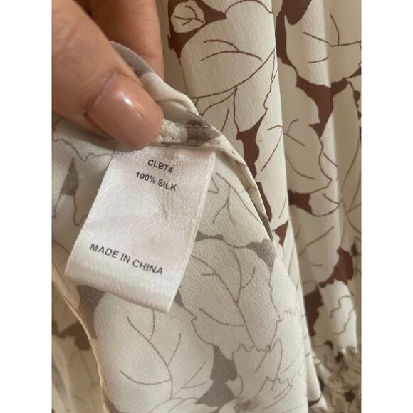 CHRISTY LYNN ($375 from Revolve) Printed 1005 Silk Peasant Blouse size S Small - Picture 5 of 5